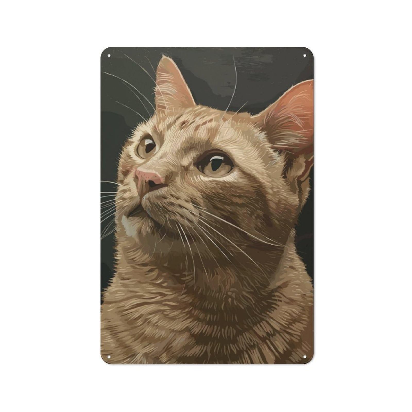 Junmoney Cat Expressions Rustic Metal Sign 30X20cm For Lounge Or Reading Corner, For Reading Corner Decorators
