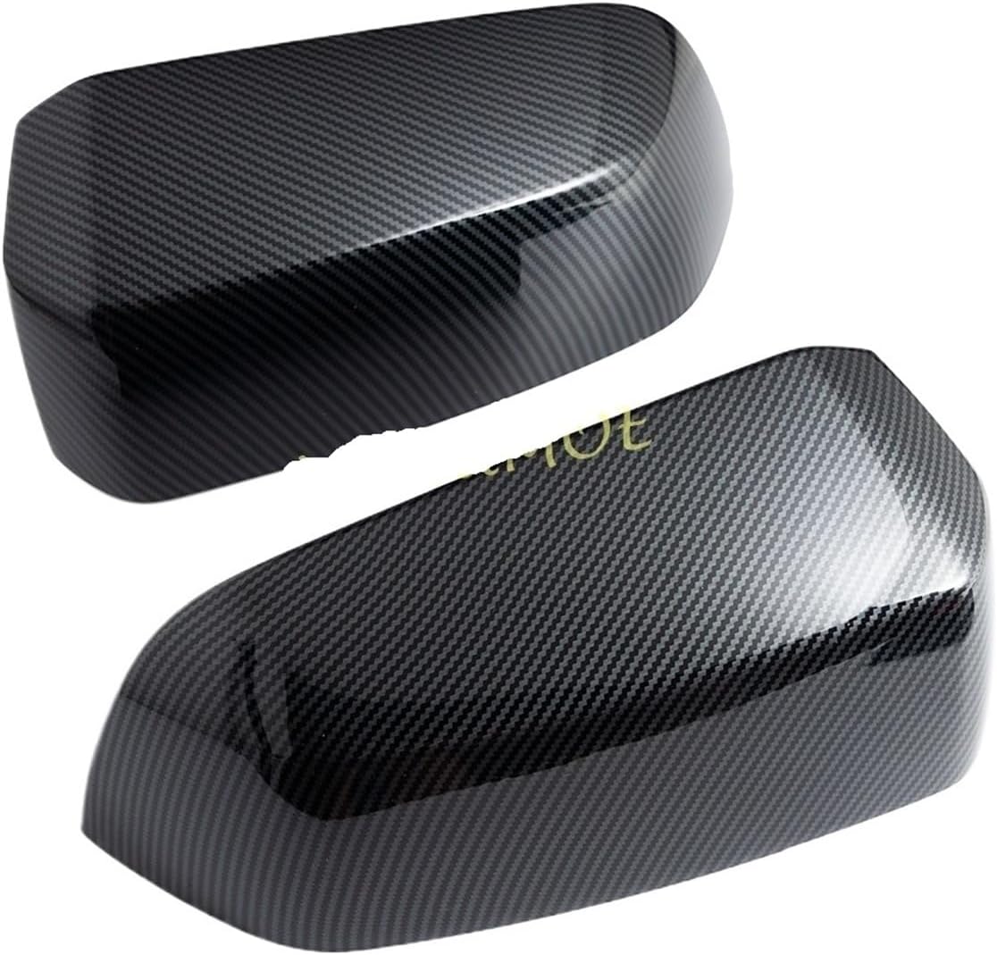 Aide-View 2PCS Side Rearview Mirror Cover Caps Shell Carbon fiber pattern pattern Black Fit For Ford Everest 2023 2024 2025 Car Accessories Protection