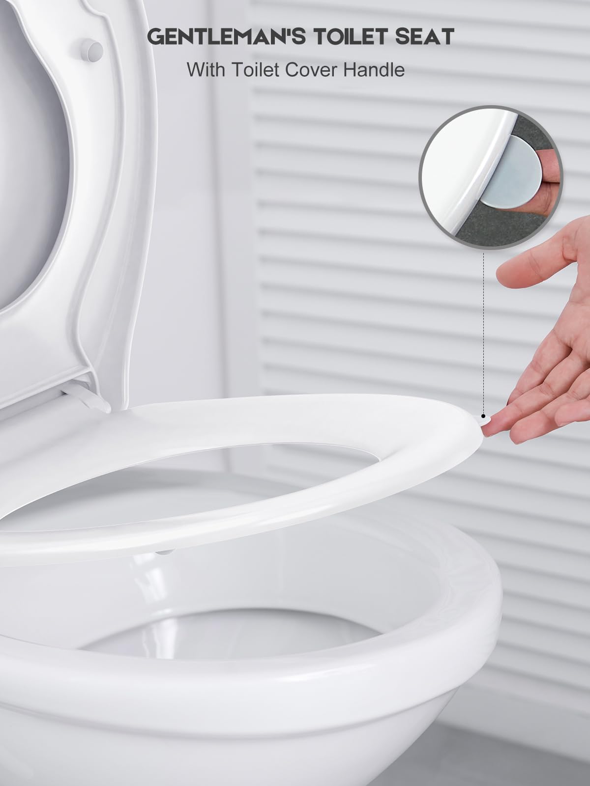 YEAUPE PRO WC-Bril Wit, Toilet Seat Vierkante met Softclosemechanism