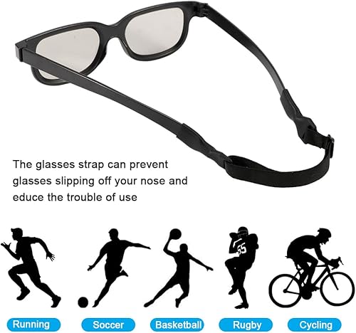 Miniatura 5 de Correa para lentes, 4 cordones ajustables para lentes y 4 pares de lentes para las piernas, agarre para gancho para las orejas, antideslizante, sin