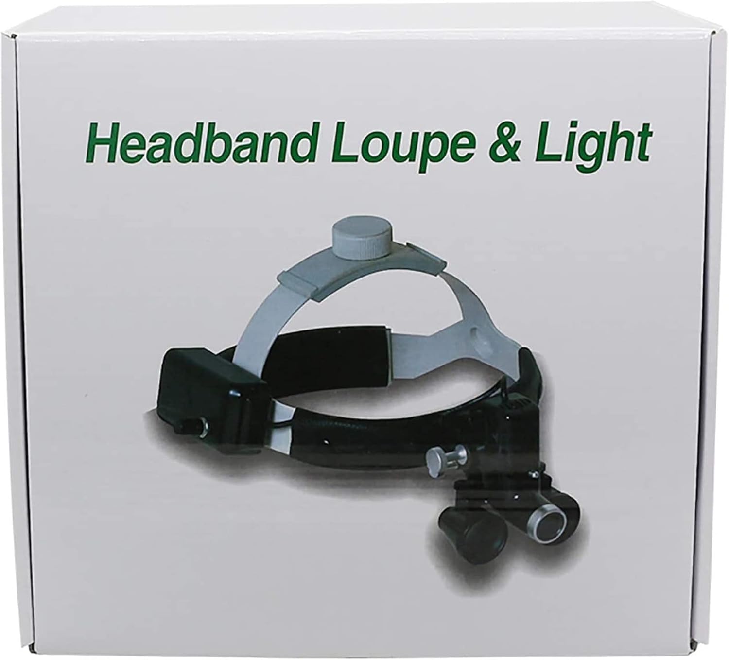 Loupe 2.5X Binocular Loupe Head-Mounted Binocular Loupes with Led Head Light Lamp for(White)