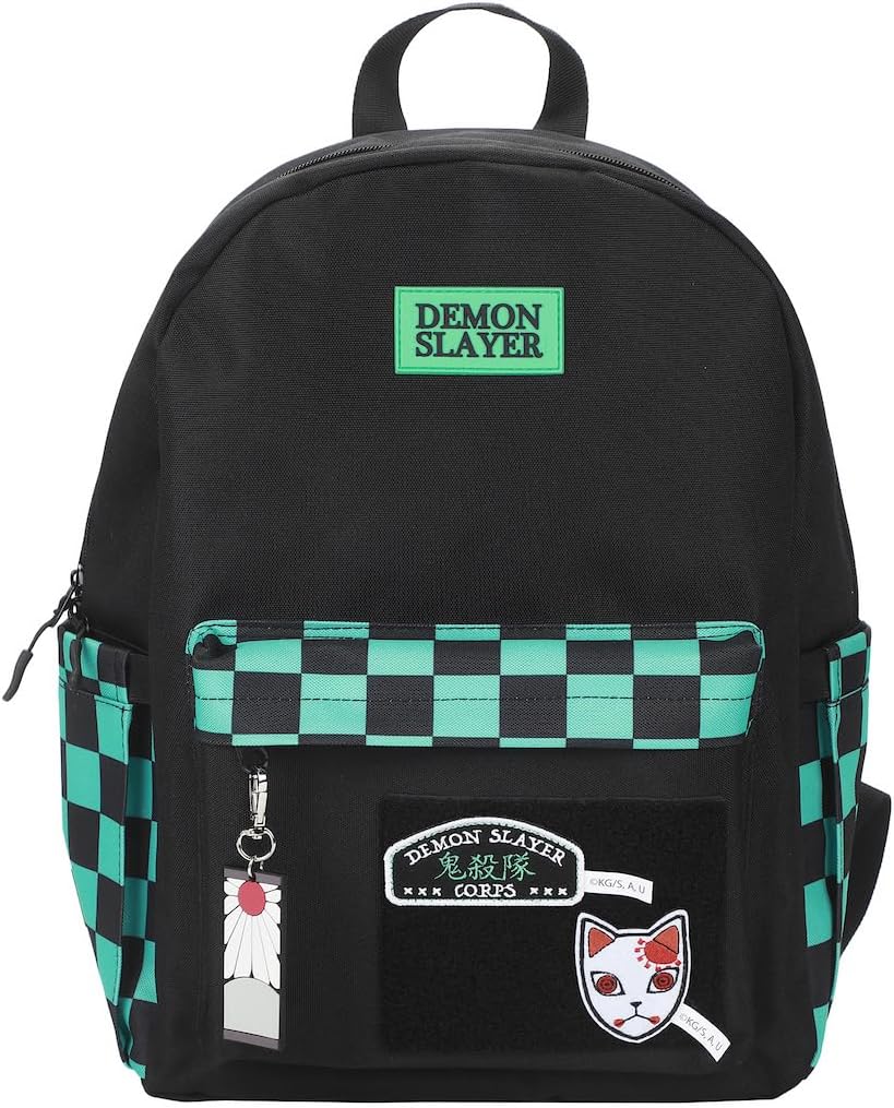 Bioworld Demon Slayer Tanjiro-Inspired 16.5” Adult Black Backpack