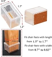 Vista 2 de Antrader - Almohadillas antideslizantes de fieltro para proteger el piso, muebles, sillones, patas de mesa y de sillas, Transparente