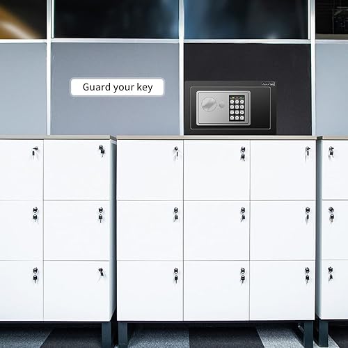 Miniatura 7 de JUGREAT Armario de 37 llaves con sensor de luz, caja fuerte para llaves electrónicas, caja de almacenamiento sin llave con código PIN para llaves,