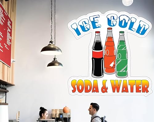 Miniatura 5 de ICE COLD Soda Agua y Concesión restaurante Food Truck vinilo troqueladas