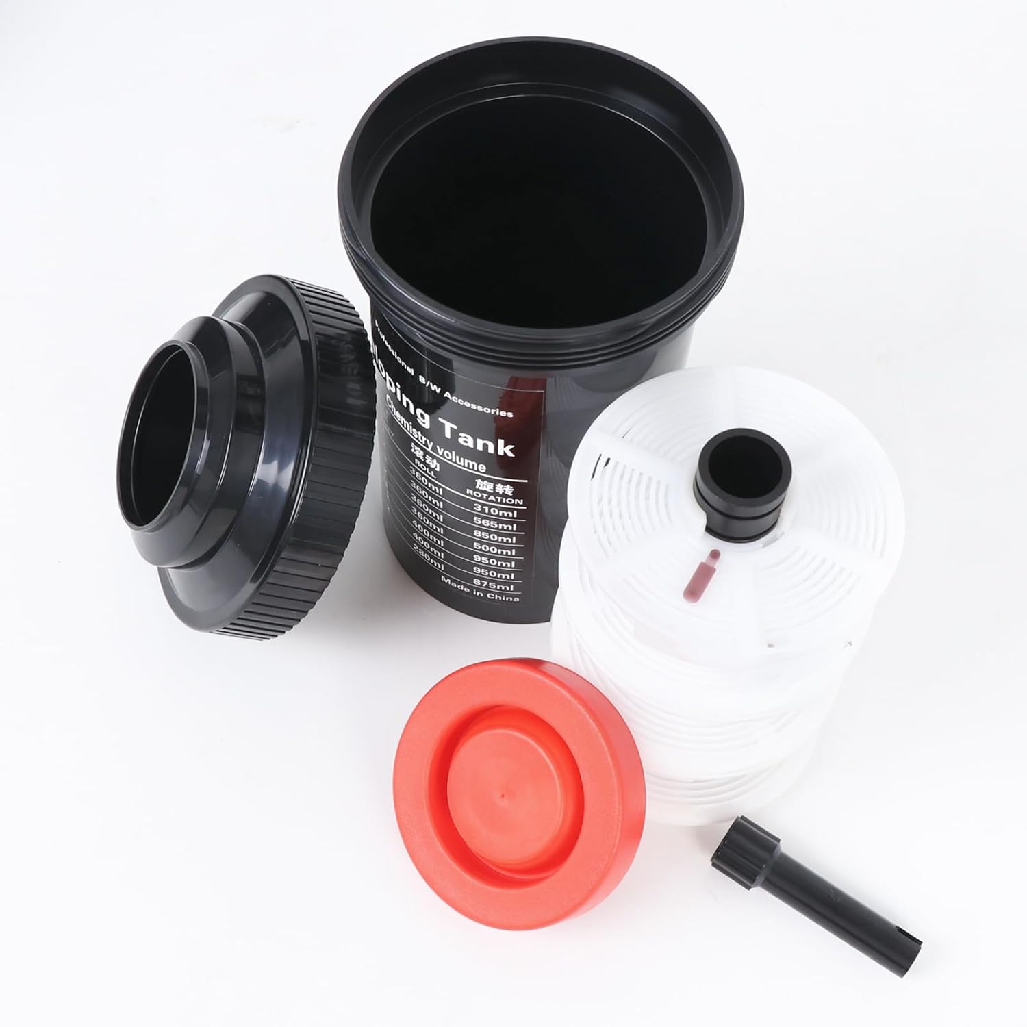 eTone Professional Film Developing Tank, 3-Spiral Capacity for 120 127 135 4x5 B&W Negatives, Darkroom Processing Equipment