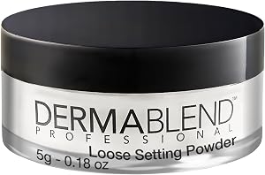 Dermablend Loose Setting Powder, Translucent Powder for Face Makeup, Mattifying Finish and Shine Control, 28g