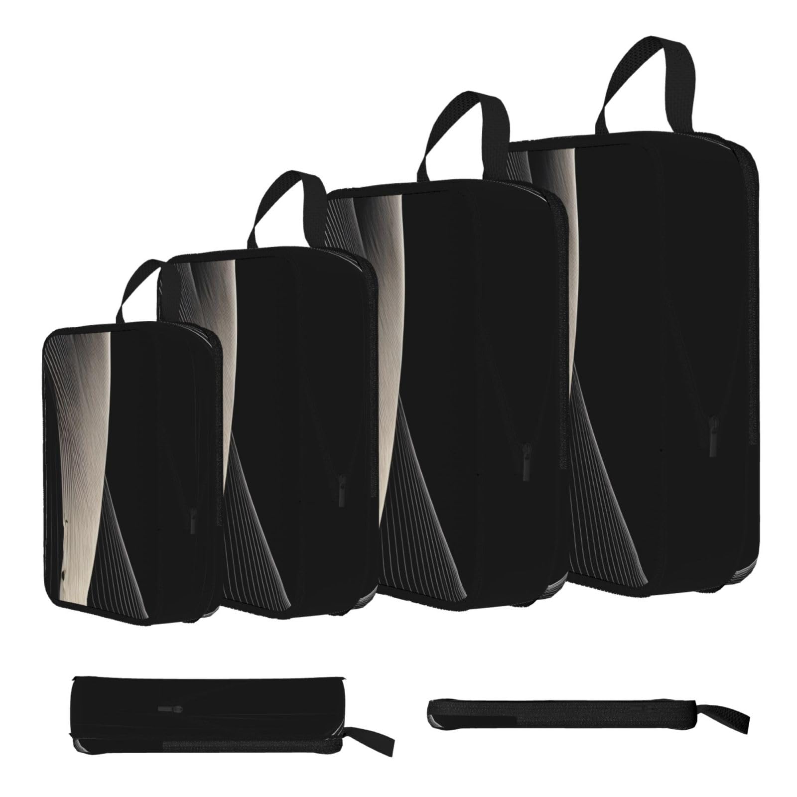 Abstract curves Compression Packing Cubes 4 Piece Set