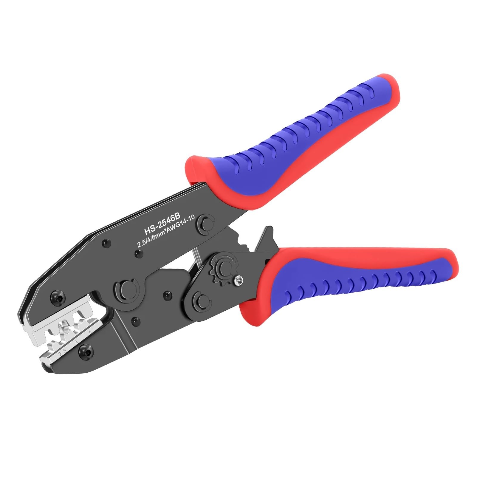 Ewsdsfs Hs-2546B Crimping Tool For Solar Connectors,Awg 14 12 10 Ratchet Wire Crimpers, Plier,Electrical