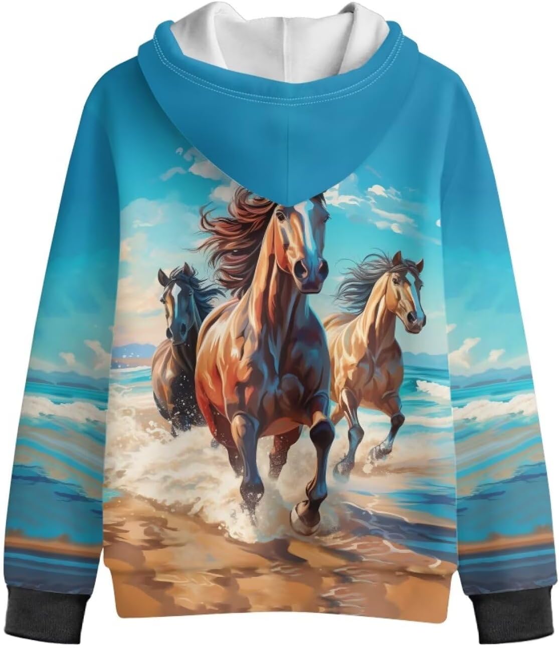 Full Zip Hoodies Long Sleeve Hooded Sweatshirt for Girls Boys Kids