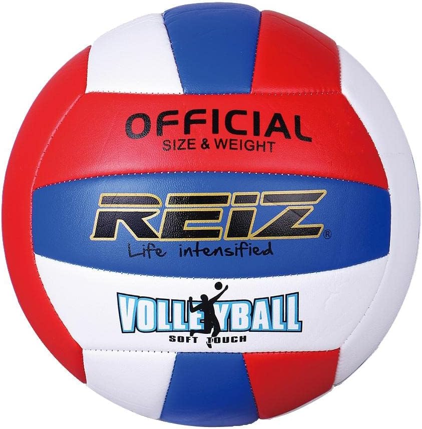 Official Beach Volleyball (Regulation Size and Weight) - Great for Swimming | Premium PU Leather | & | Soft Touch Easy to Grip | Suitable for Indoor/Outdoor Play | Size 5, 21cm
