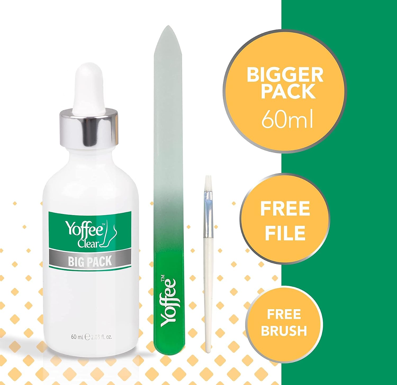 Yoffee Clear Nail Care Kit, Fungal Nail Treatment for Finger and Toe Nail, Antibacterial Nail Repair, Antiseptic - Image 3
