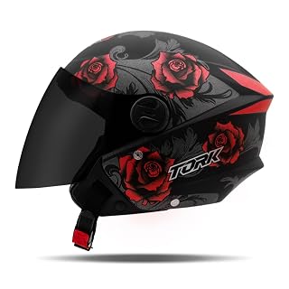 Pro Tork New Liberty 3 Flowers — aberto, tam. 56, vermelho fosco, viseira fumê