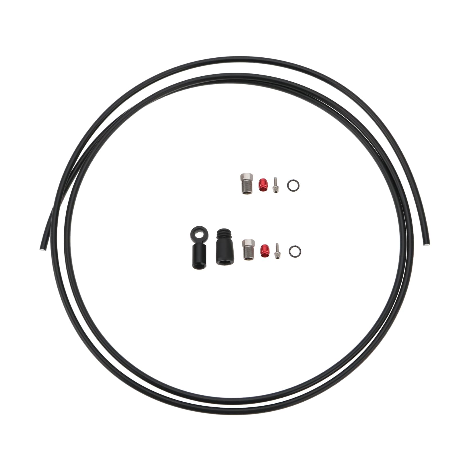 1Set Kit Tubo Freno Bici Con Ago Olio E Oliva Di Ricambio Compatibile Con SRAM Flat Mount HRD Red Force Apex Bici Lunghezza 2 Metri