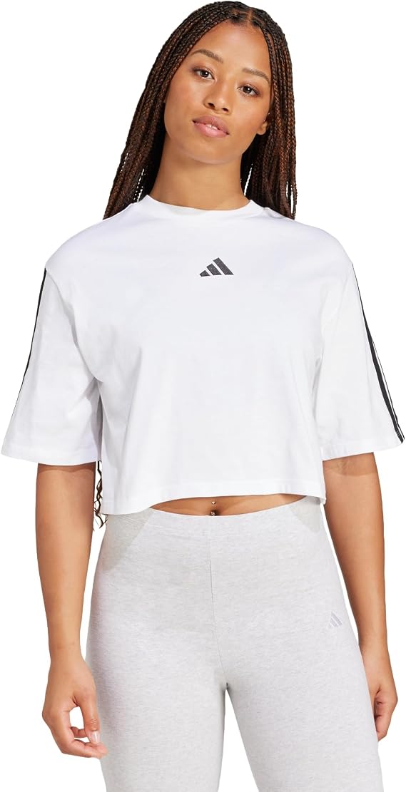 adidas Essentials 3-Stripes Cotton Loose Kadın Tişört