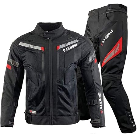 Amazon Criss バイク用 メンズ ジャケット パンツ上下セット オールシーズン通用 プロテクター付き 保護力 防水インナー 通気性 2色 ブラック L ジャケット パンツセット 車 バイク