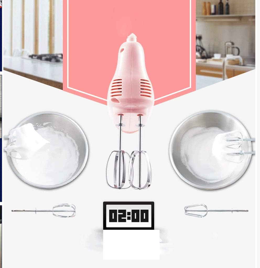 Hand Mixer, Electric Handheld Mixer with 5 Speed and Button, Includes Sturdy Beaters and Dough Hooks