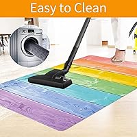 Vista 101 de Teal Hardwood Floor Desk Chair Mat, Painted Wood Board Horizontal Lines Birthdays Easter Holiday Print Backdrop Image, Protects Hardwood Floor Under