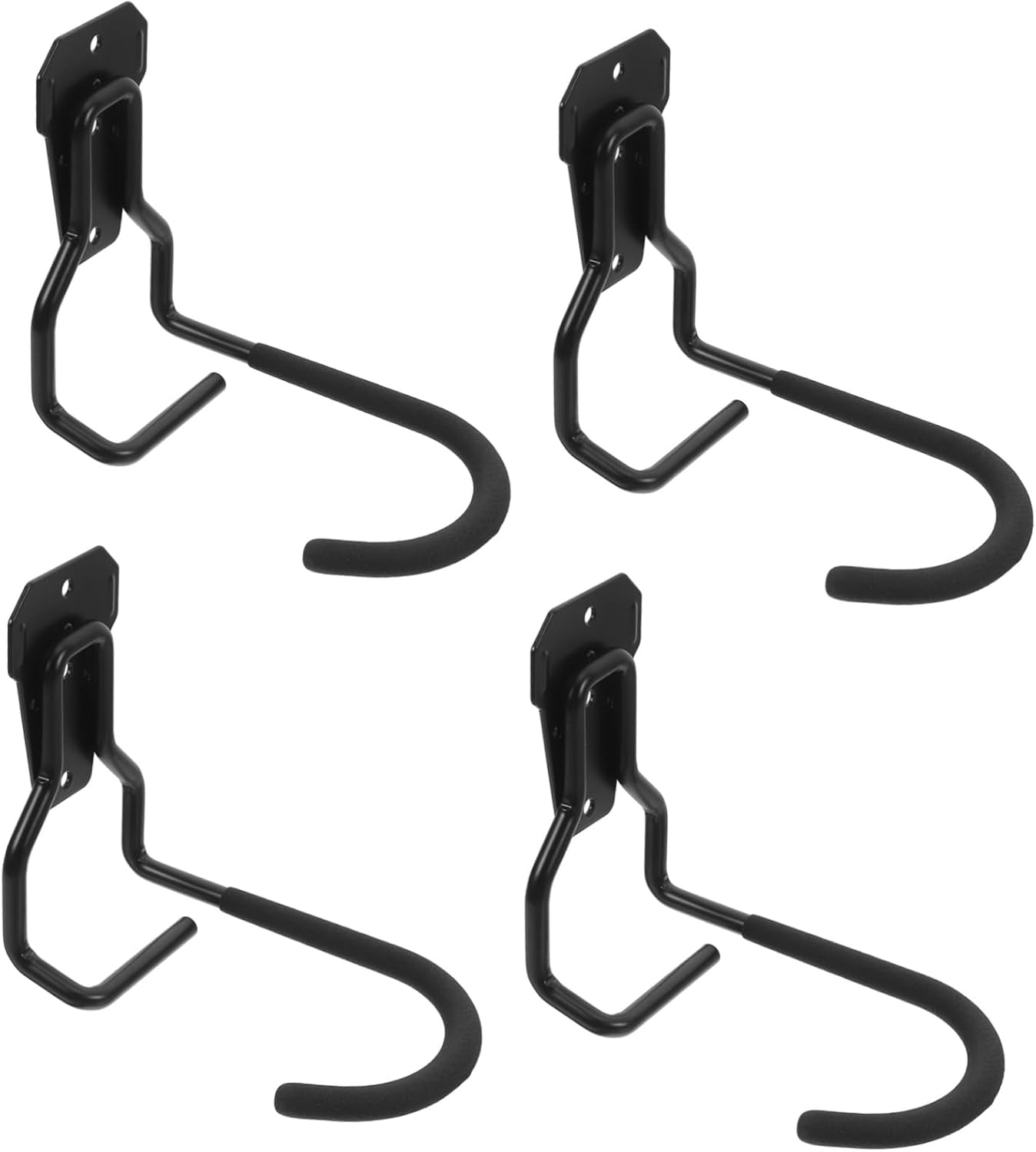 DOITOOL 4pcs Heavy Duty Garage Storage Hooks Wall Mount Bike Rack Durable Hanger for Bicycle Tool Organization Space Saving for Garage Efficiency
