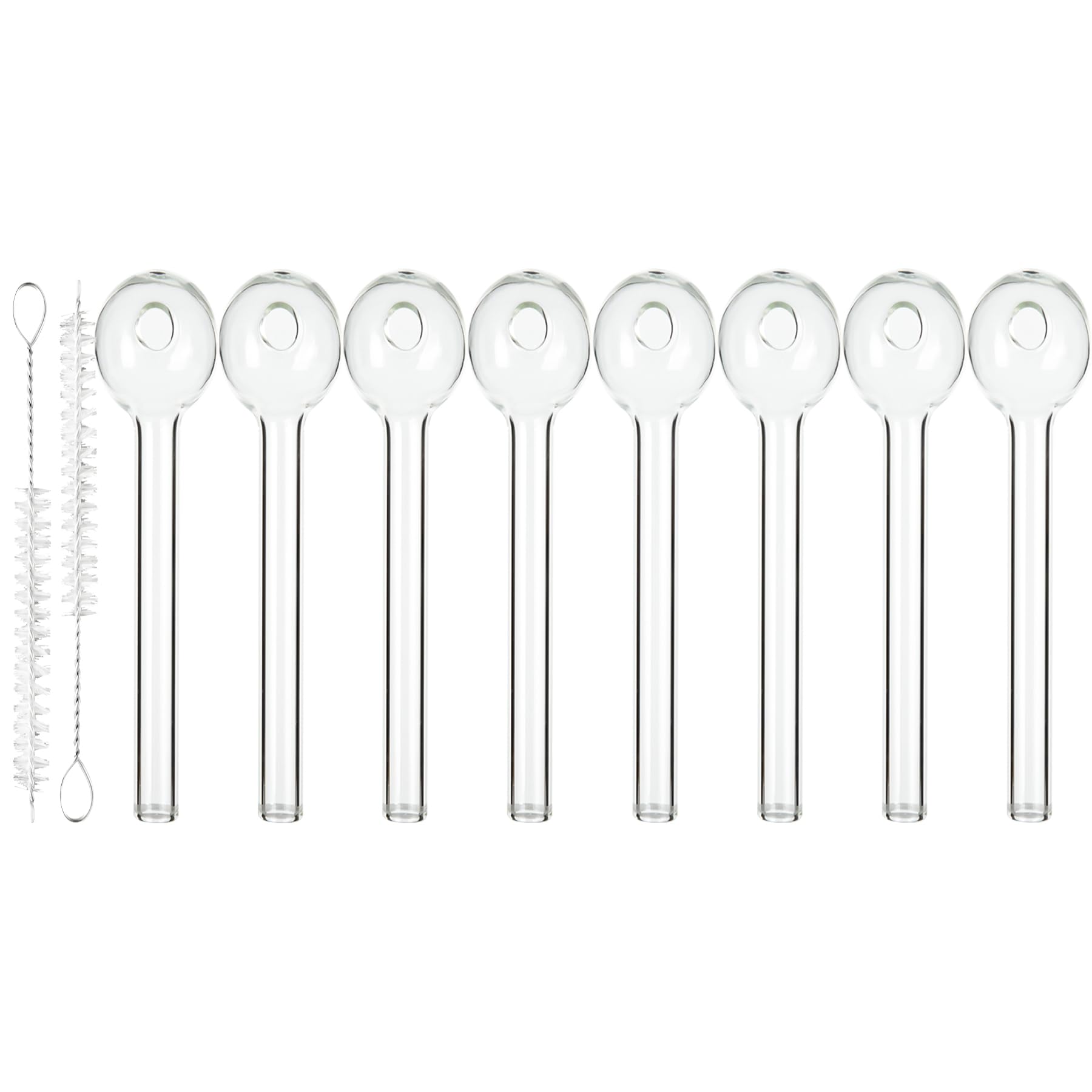 Generic Oil Lamp Glass Burners Manual Transparent for Home (8PCS)