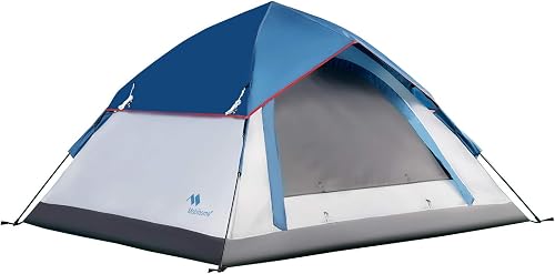 Tent for Family Camping Quick Setup, Instant Pop Up Dome Tents Outdoor 2-3 Person / 6 Person, with Water-Resistant Rainfly and Mesh Roofs & Door & Windows