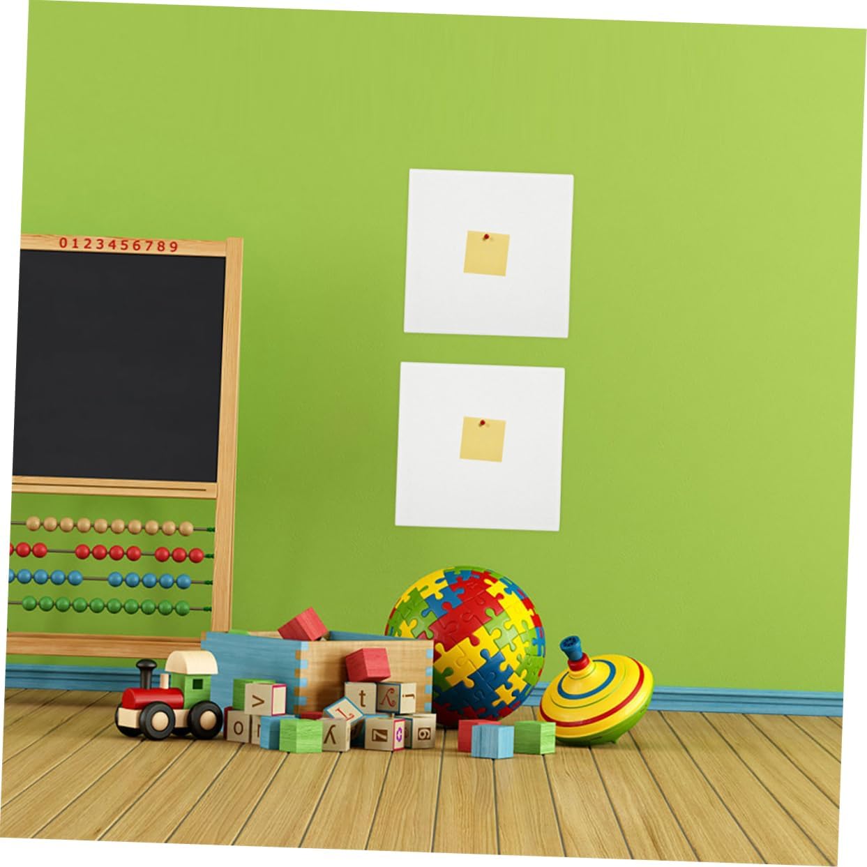 Gadpiparty 4pcs Square Felt Wall Tiles Self-Adhesive Decorative Memo Board for Home Office Acoustic Panels Stylish Bulletin Board for Living Room and Classroom Decor