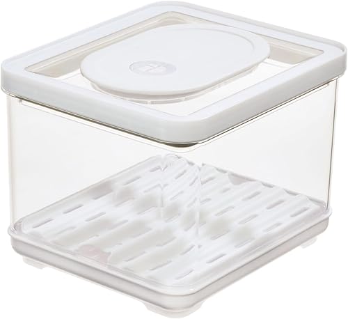 Miniatura 11 de iDesign - Contenedor redondo para refrigerador, con bandeja de drenaje extraíble y tapa, juego de 4 unidades, transparente