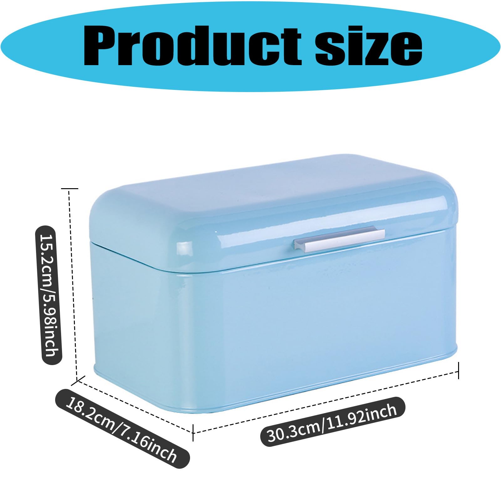 Caja de almacenamiento de pan abatible para cocina, color gris
