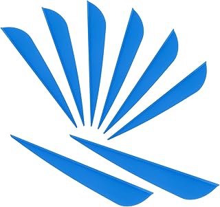 Letszhu Arrows Vanes 4 Inch Plastic Feather Fletching for DIY Archery Arrows 50 Pack…