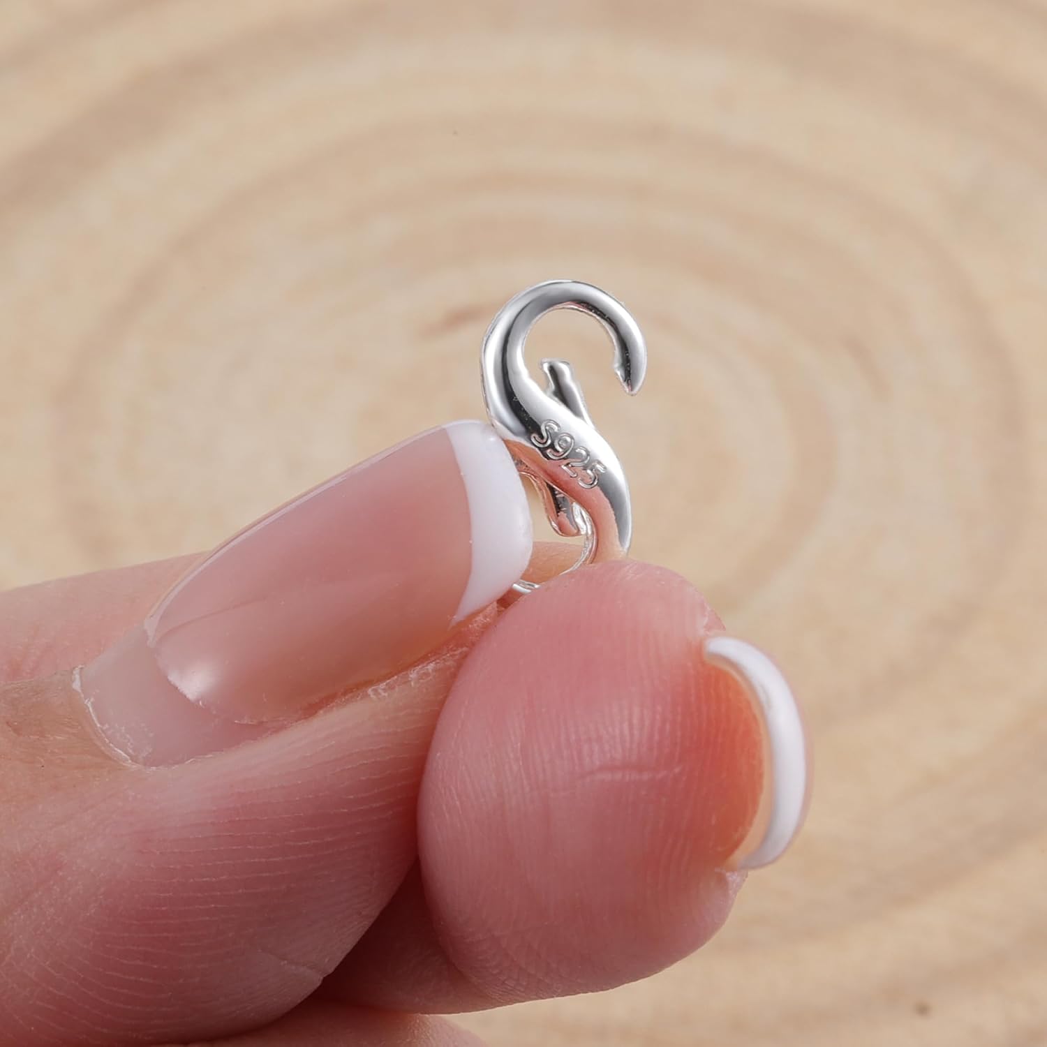 Double Opening Lobster Clasps Closure, 2 Pcs Necklace Bracelet Extender Clasps and Closures S925 Sterling Silver Neckalce Connector Clasps for Bracelet Anklet DIY Jewelry Finding Supplies (Silver)
