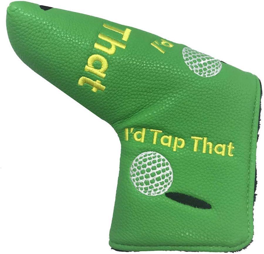 Giggle Golf “Tap that” Golf Club Headcovers – Blade, Mallet & Hybrid Covers. Funny Golf Accessories - Novelty Golf Gifts. Unique Headcovers for Women & Men.