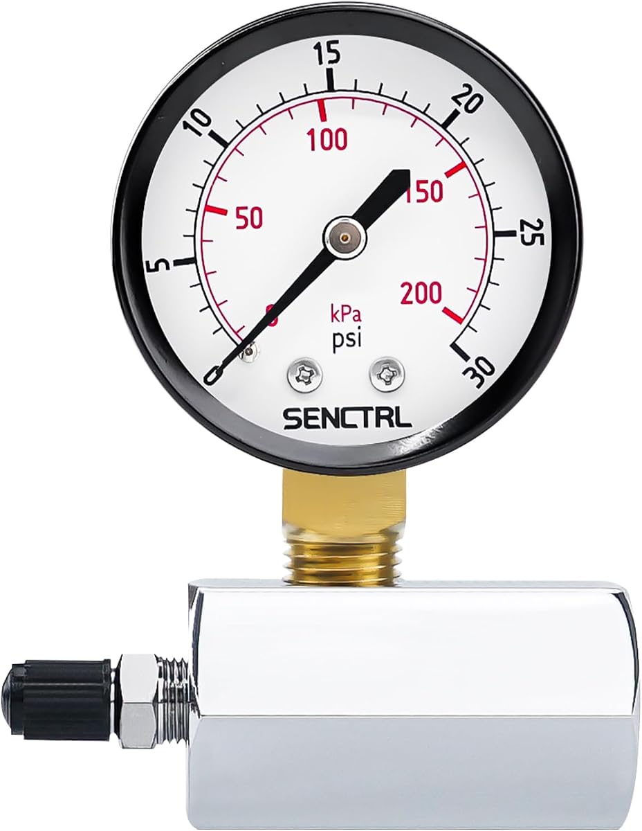 SENCTRL 0-30 Psi Gas Pressure Test Gauge