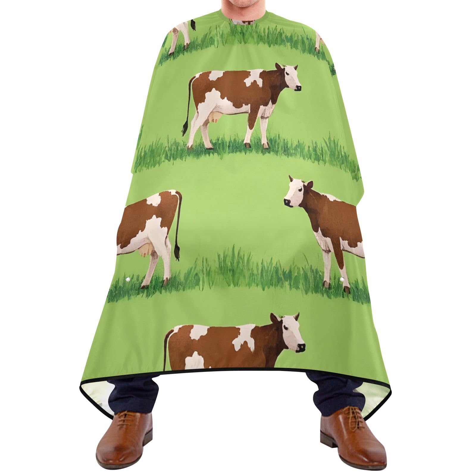 Hezely Cows Hair Dye Cape, Barber Cape for Adults,Waterproof Salon Cape,Waterproof Hairdressing Styling Hair Cutting, 65
