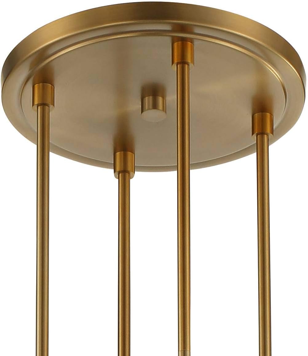 Stiffel Aron Brass Gold Wagon Wheel Chandelier 36" Wide Modern Clear Glass Cylinder Shade 12-Light Fixture for Dining Room House Foyer Kitchen Entryway Bedroom Living High Ceilings