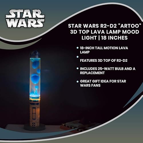 Miniatura 7 de Star Wars R2-D2 "Artoo" Lámpara de movimiento superior 3D, luz de estado de ánimo | 18 pulgadas