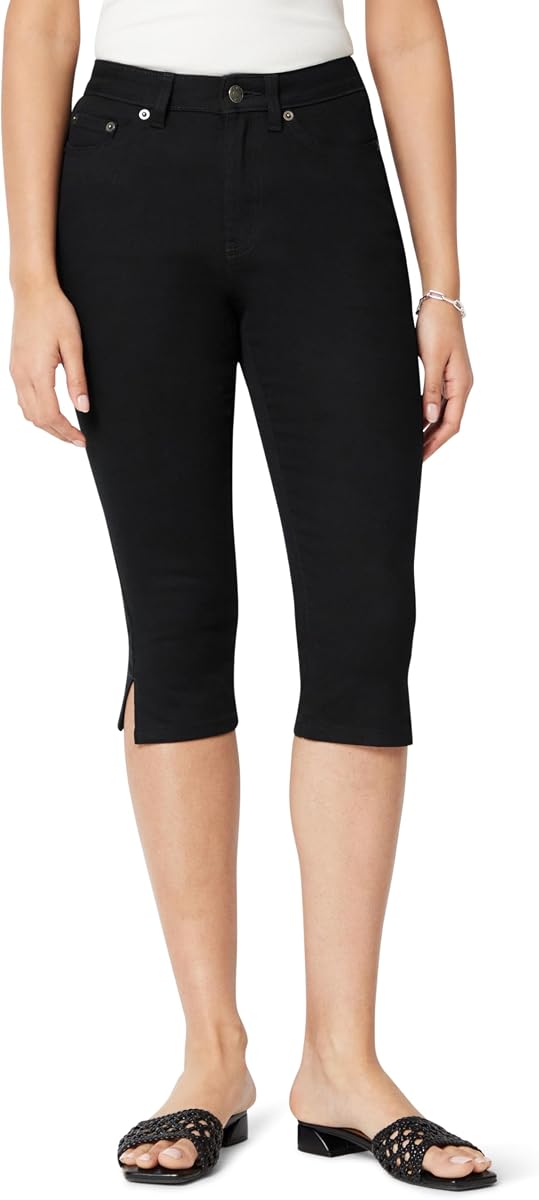 Amazon Essentials Jean Capris de talle alto y corte ajustado para mujer