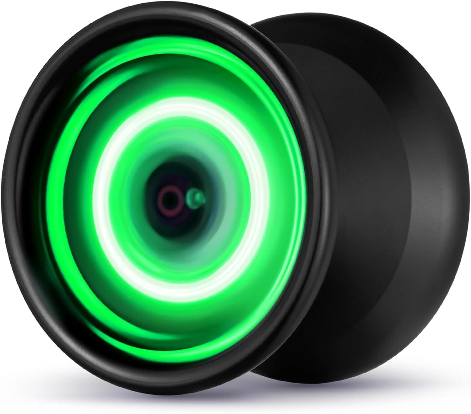 MAGICYOYO Y02 Aurora Light Up Yoyo Professional Unresponsive Yoyo for Advanced Trick, LED Aluminum Alloy Yo-Yo with Glove, Storage Bag, 4pcs Batteries & 12 Yo Yo Strings (Green Light)