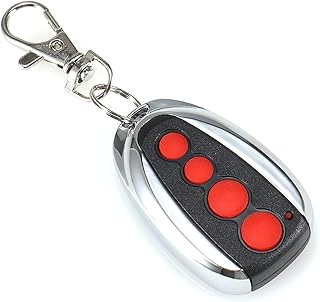 433MHZ Remote Control 4 Channel Garage Gate Door Opener Remote Control Duplicator Clone Cloning Code Car Key Transmitter Duplicator Key Fob (Red)