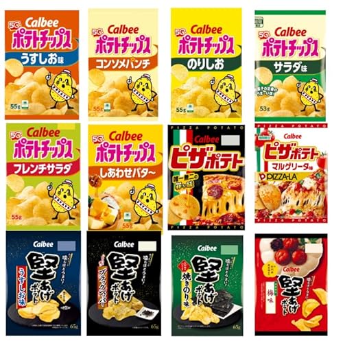 カルビー 詰め合わせ セット ポテトチップス 堅あげポテト ピザポテト12種類 スナック菓子（Amazon）