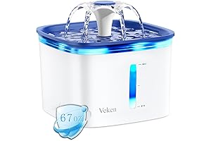 Veken 67oz/2L Rabbit Filter: Automatic Dispenser for Cats and Dogs