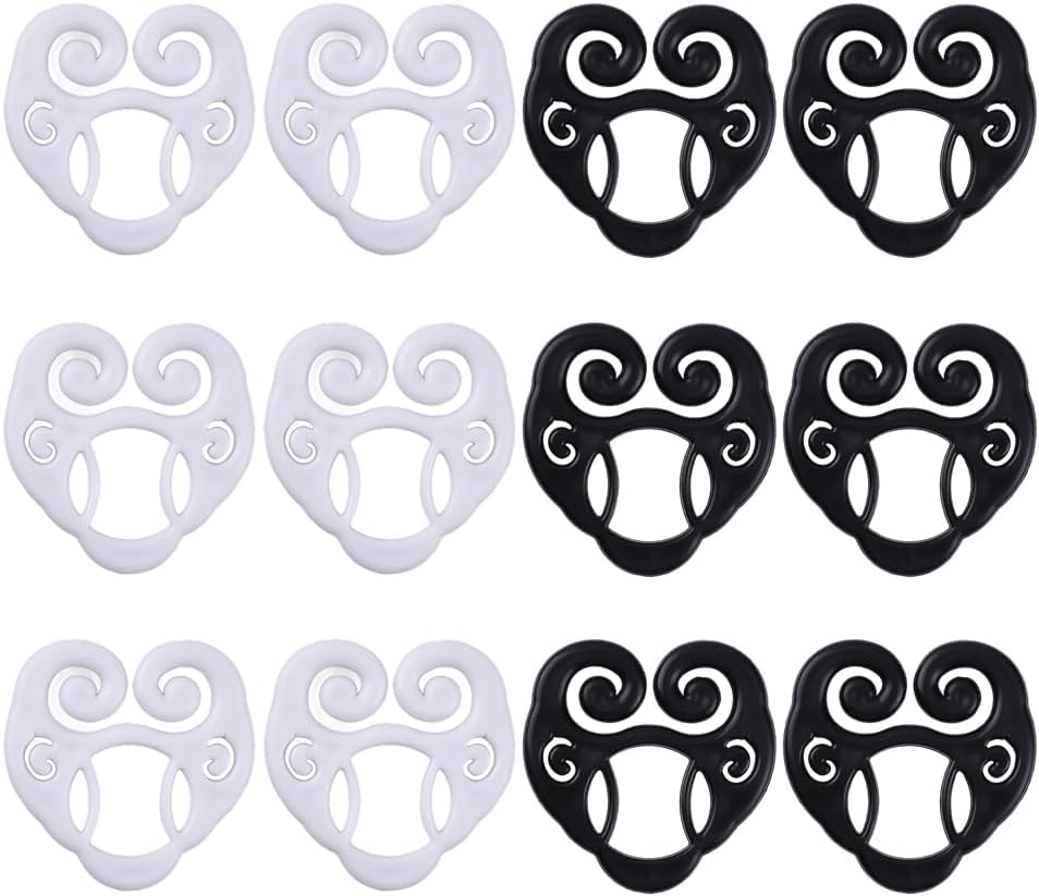 12Pcs Shirt Cinch Clip 2 Colors Plastic T-Shirt Cinch Clip for Women Clothing Dress Waist Cincher for Slimming Fashion Accessories Concealed Clothespins for Changing Style