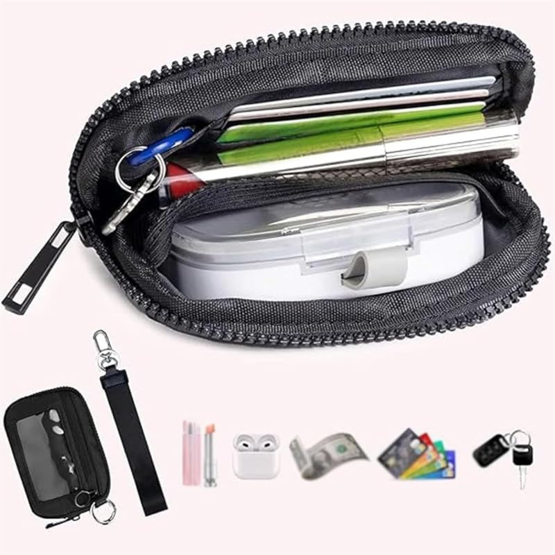 The Wallet 2nd Gen,Wristlet Nylon Wallets For Women,Zippered Card Case with Id Window/Hand Strap3