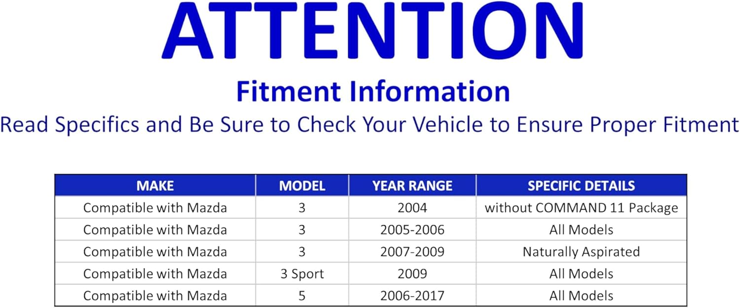 PartsW - 10 Pc Front & Rear Sway Bar End Links, Inner & Outer Tie Rod Ends, Steering Gear Bellows, Suspension Kit for Mazda 3, Mazda 3 Sport, Mazda 5