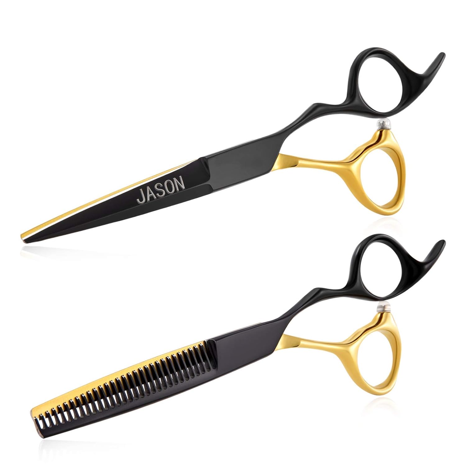 JASON Hair Cutting Scissors Set 6'' Men Trimming Scissor and Women Thinning Shears Barber Kits for Home Salon