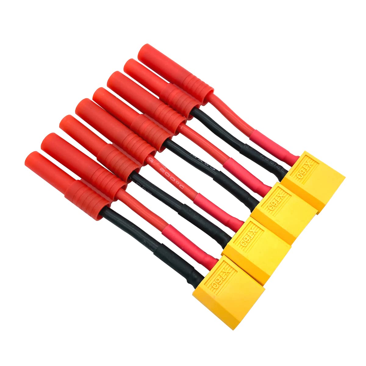 15 Paires Connecteurs XT60 Mâle/Femelle – Laiton Doré, Avec Tubes Thermorétractables – Pour Batteries RC Lipo, Drone