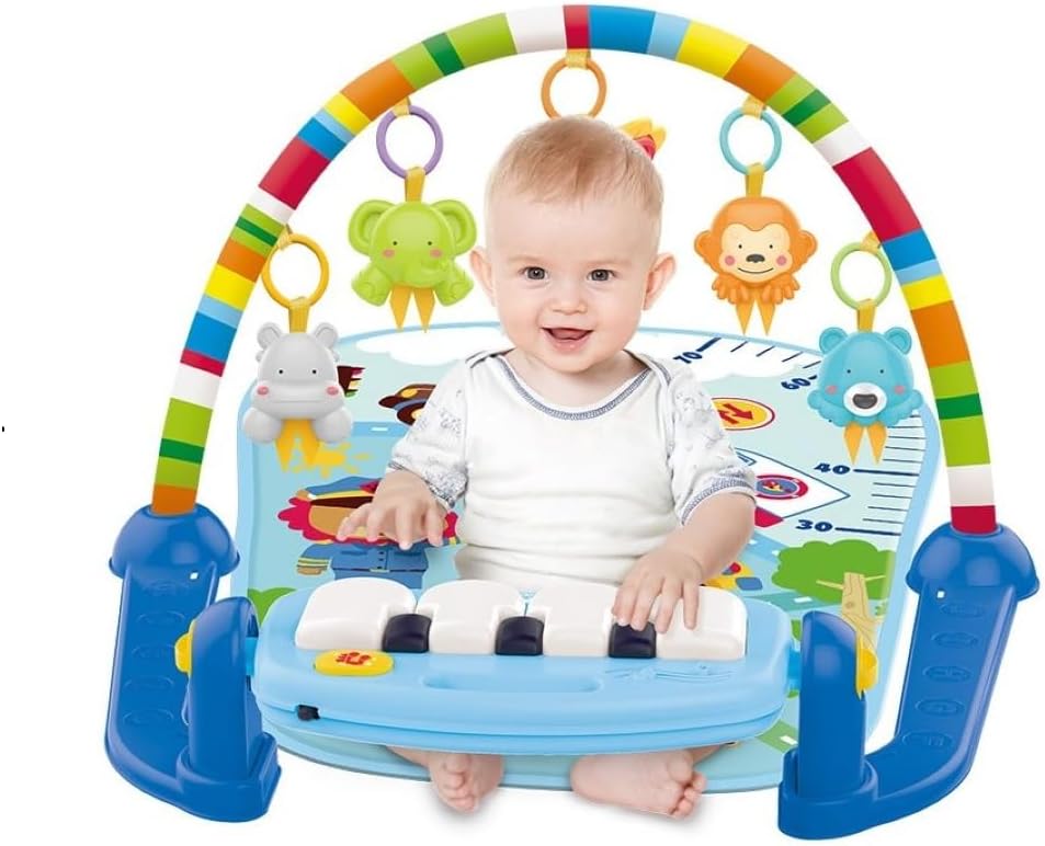 Wakaii Tapete Ginásio Musical Interativo Infantil - Automóveis com Teclado Musical, 4 Mobiles de Coruja, Espelho e Arco Acolchoado para Bebês de 0 a 36 Meses Wakaii Tapete Ginásio Musical Interativo Infantil - Automóveis com Teclado Musical, 4 Mobiles de Coruja, Espelho e Arco Acolchoado para Bebês de 0 a 36 Meses