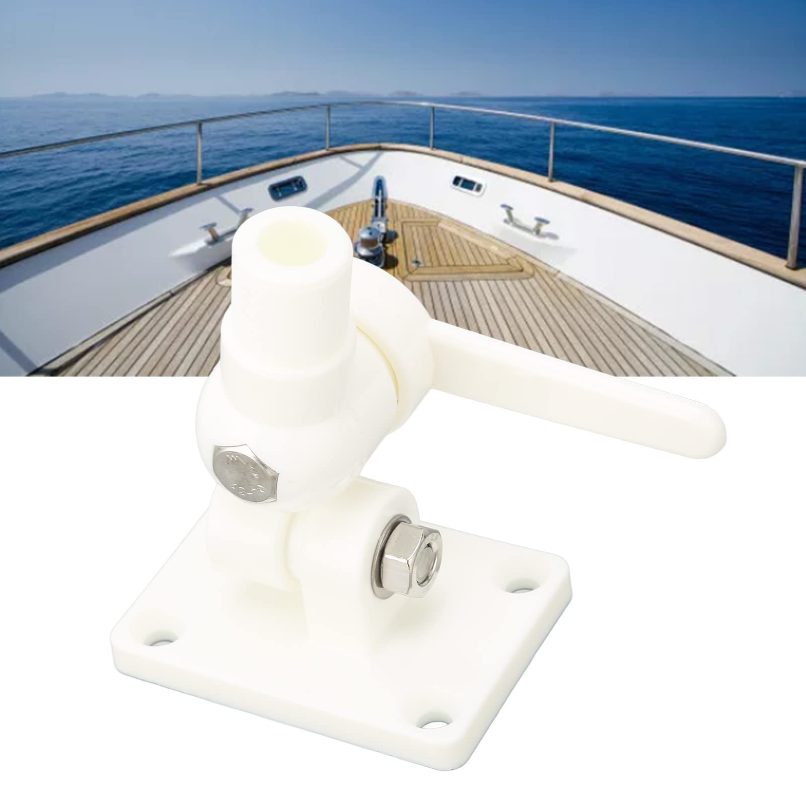 Abrazadera de Montaje de Trinquete, Montaje de Trinquete Nylon Ultra Fuerte de Alto Impacto Amplia Aplicabilidad Soporte de Antena Marina para Antena de Barcos