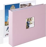 Vista 35 de 8x8 DIY pequeño álbum de recortes con 3 anillas, álbum de fotos, diario con 30 fundas de plástico, 60 páginas y cubierta de tela para viajes