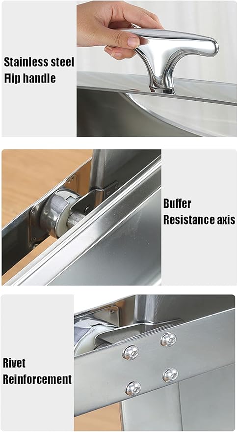 Buffet Server Calentador de Comida 9L y 13L Acero Inoxidable miniatura 5