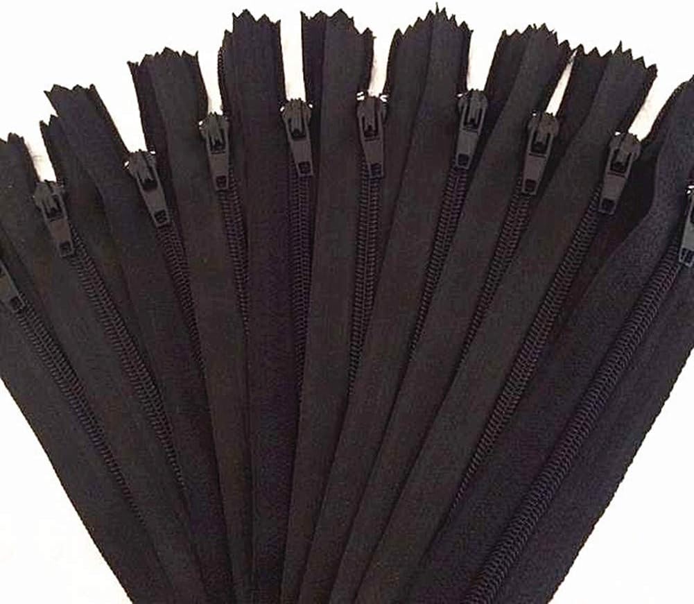 YTJY 10pcs 3 1224 Inch (3060cm) Nylon Coil Zippers for